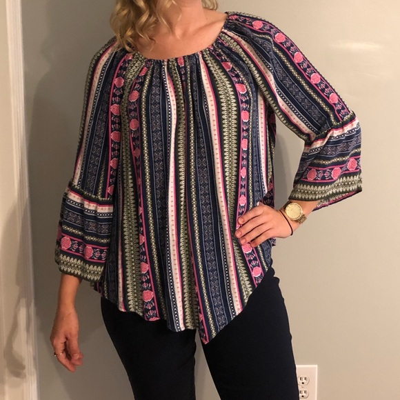 new directions Tops - Colorful Striped Blouse